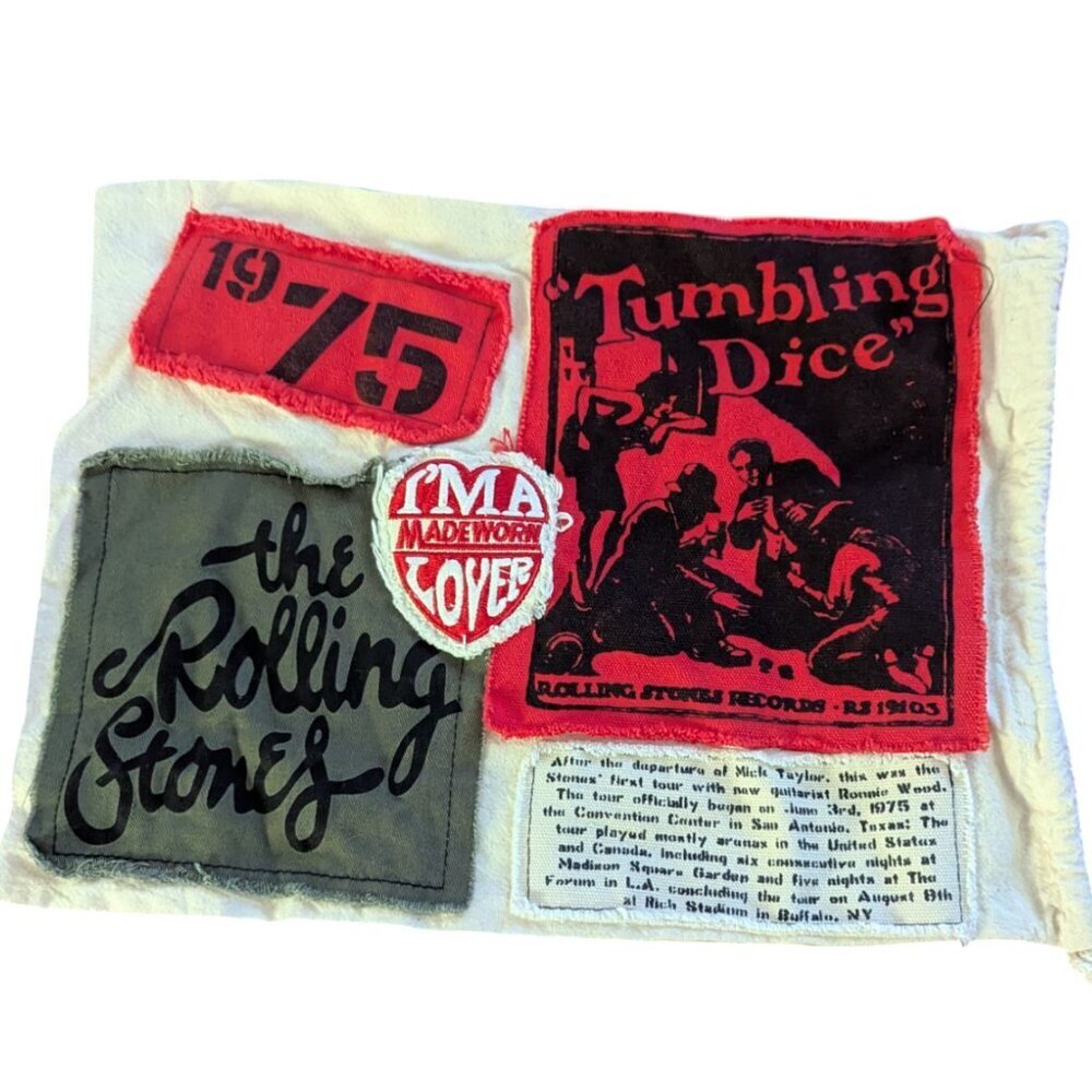 MadeWorn Rolling Stones Drawstring Bag Tumbling Dice 1975 Im a Madeworn‎ Lover